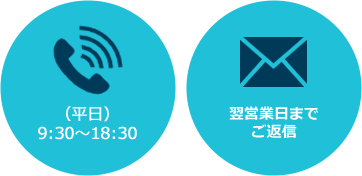 サポートダイヤル03-5456-6896は平日9:30〜18:30まで、メールcooresupport@coobal.co.jpは24時間受付、翌営業日までにご返信します